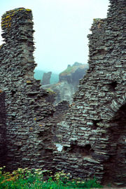 Ruins of the Norman structure at Tintagel.